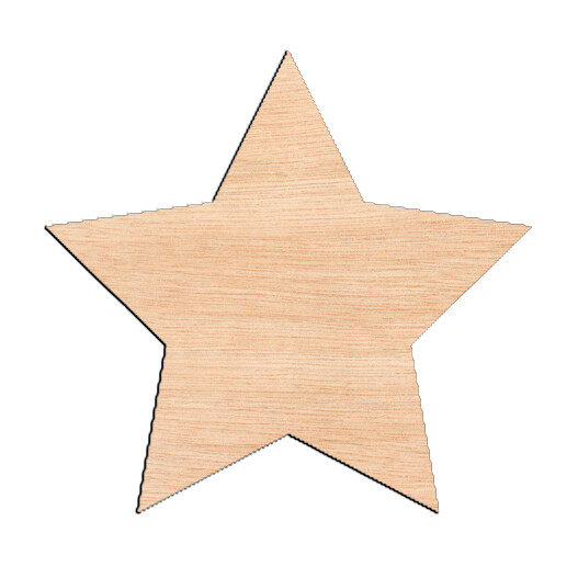 Star - Raw Wood Cutout