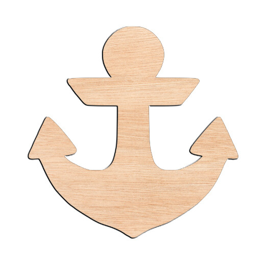 Anchor - Raw Wood Cutout