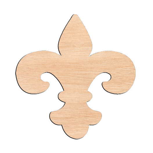 Fleur De Lis - Raw Wood Cutout
