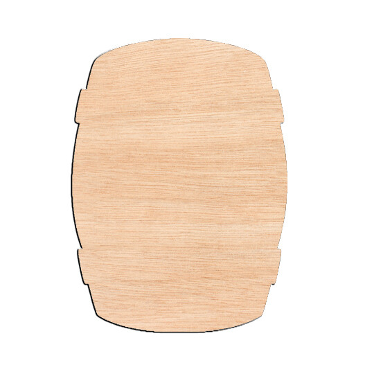 Bourbon Barrel - Raw Wood Cutout