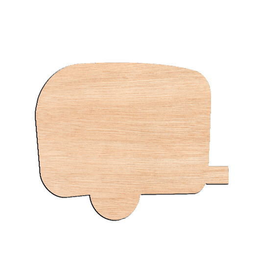 Camper - Raw Wood Cutout