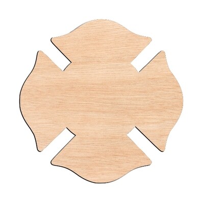 Firefighter Emblem - Raw Wood Cutout