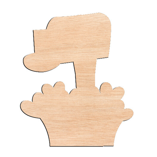 Mailbox - Raw Wood Cutout