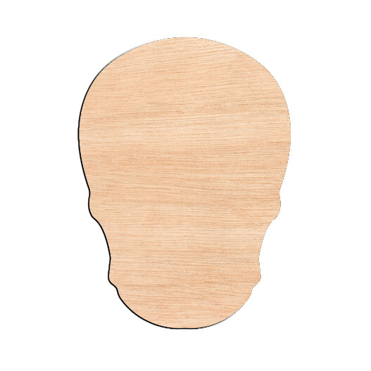 Sugar Skull - Raw Wood Cutout