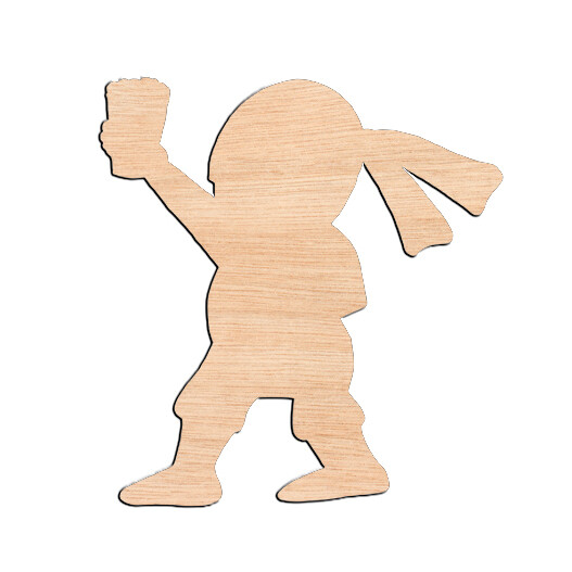 Ninja Pirate - Raw Wood Cutout