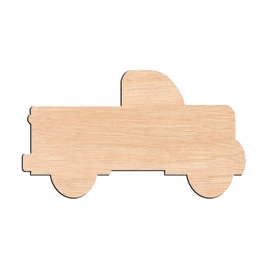 Truck - Raw Wood Cutout
