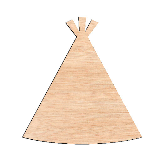 Teepee - Raw Wood Cutout