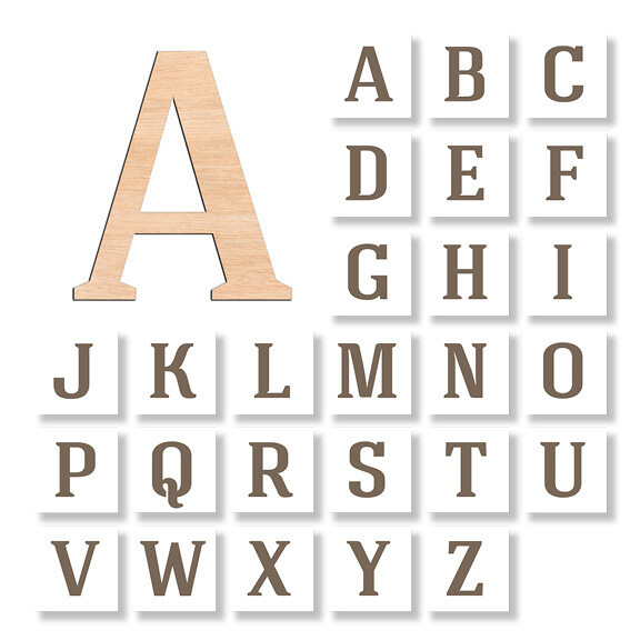 Any Letter - Bold Font - Raw Wood Cutout