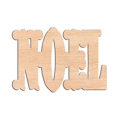 "NOEL" - Raw Wood Cutout