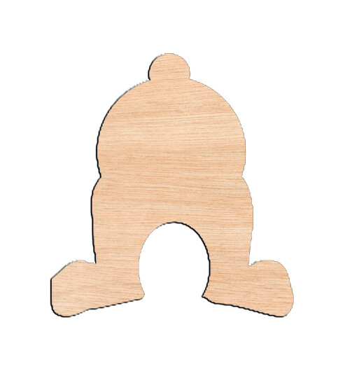 Bunny&#39;s Tail - Raw Wood Cutout