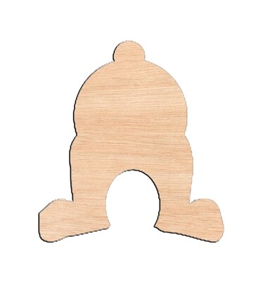 Bunny&#39;s Tail - Raw Wood Cutout