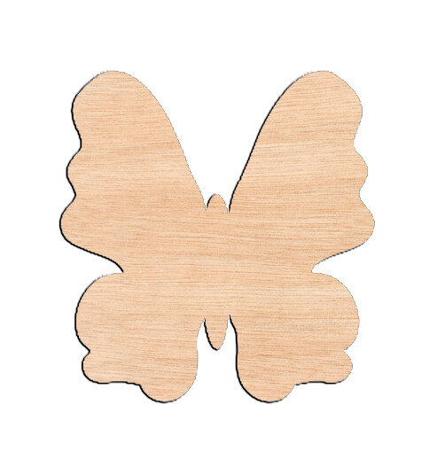 Butterfly Style #1 - Raw Wood Cutout