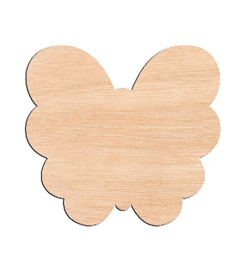 Butterfly Style #3 - Raw Wood Cutout