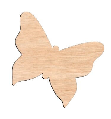 Butterfly Style #4 - Raw Wood Cutout
