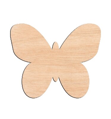Butterfly Style #6 - Raw Wood Cutout