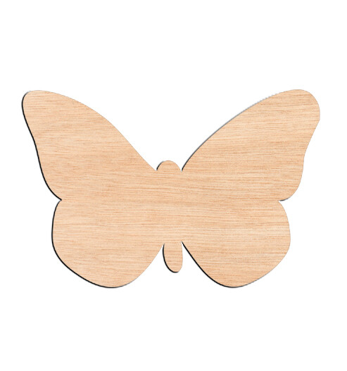 Butterfly Style #5 - Raw Wood Cutout