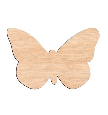 Butterfly Style #5 - Raw Wood Cutout