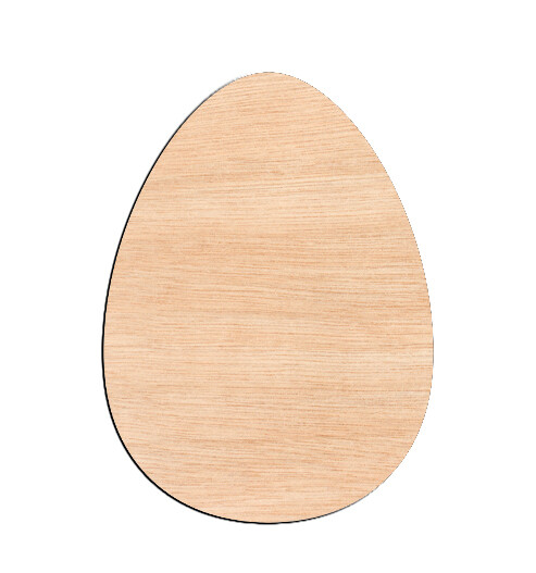 Egg - Raw Wood Cutout