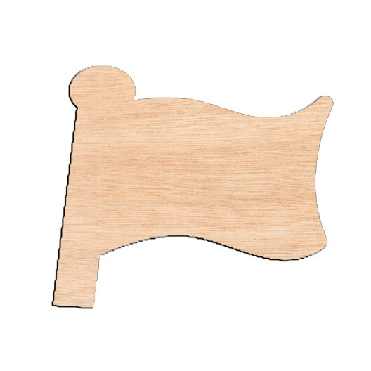 Flag - Raw Wood Cutout