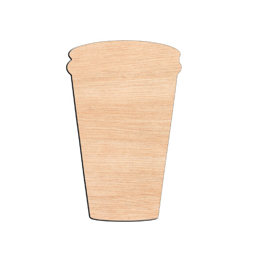 Coffee Cup - Raw Wood Cutout