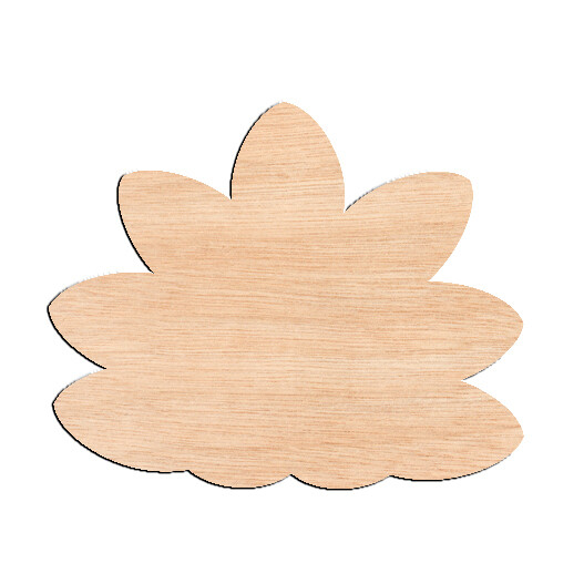Turkey with Football - Raw Wood Cutout