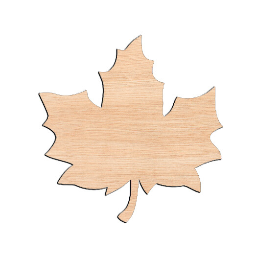 Fall Leaf - Raw Wood Cutout