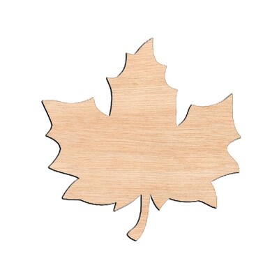 Fall Leaf - Raw Wood Cutout