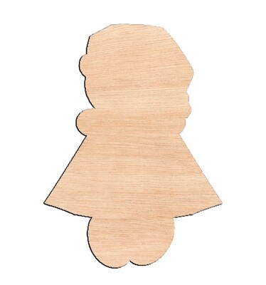 Gingerbread Girl - Raw Wood Cutout