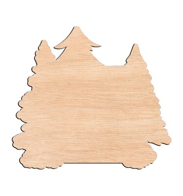 Log Cabin - Raw Wood Cutout