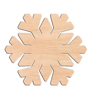 Snowflake - Raw Wood Cutout
