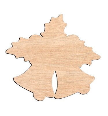 Christmas Bells - Raw Wood Cutout