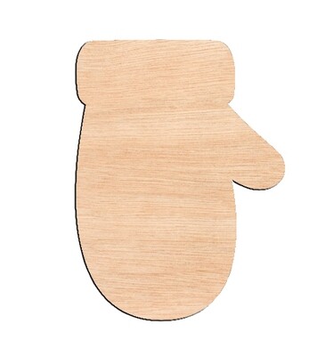 Mitten - Raw Wood Cutout