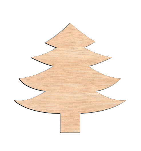 Pine Tree - Raw Wood Cutout