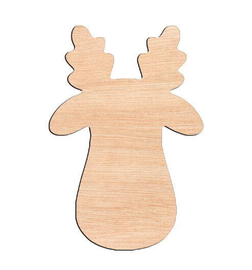 Rudolph - Raw Wood Cutout