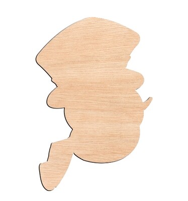 Snowman Head - Raw Wood Cutout