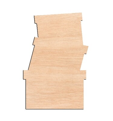 Stack of Presents - Raw Wood Cutout