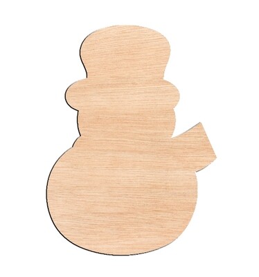 Snowman - Raw Wood Cutout