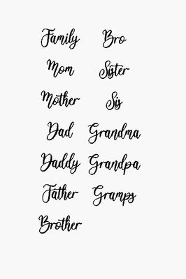 Family words- Raw Wood Cutout