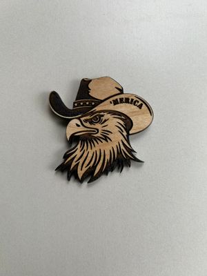 American Eagle wearing a cowboy hat. American Eagle wearing a cowboy hat.
