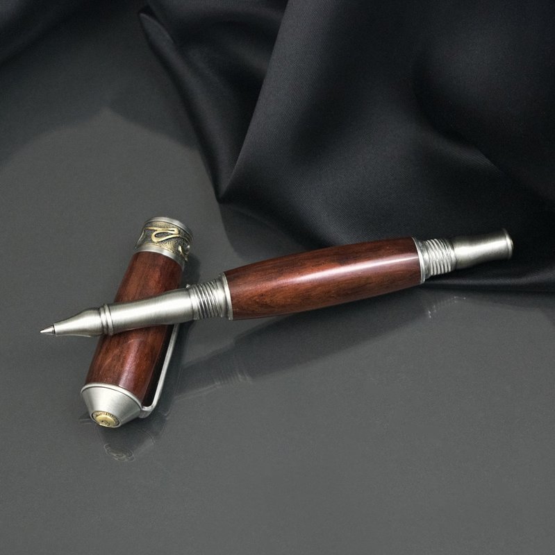 Noble Rollerball Pen - Figured Katalox Wood