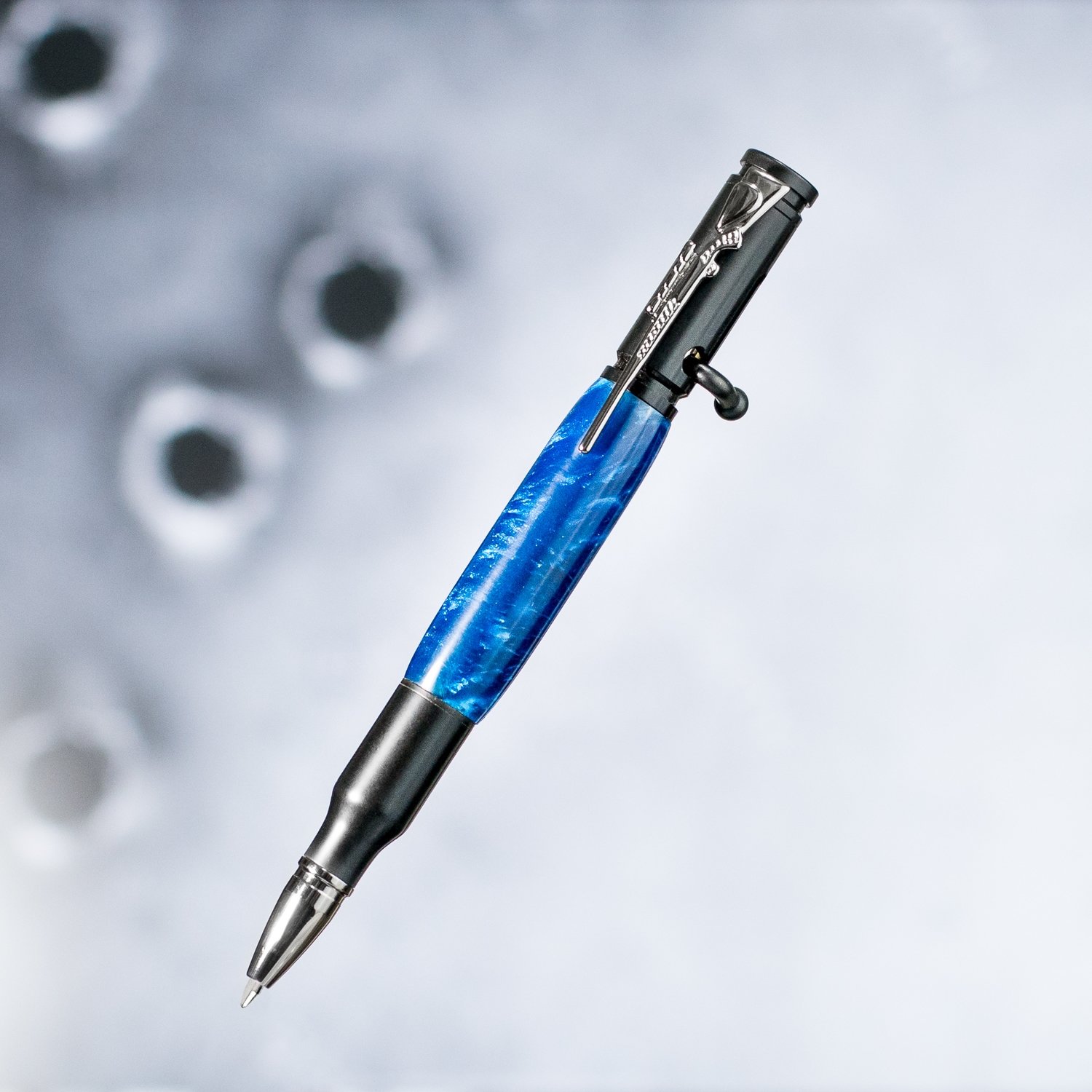 Bullet Pen - Rifle Edition - Sapphire Blue Acrylic