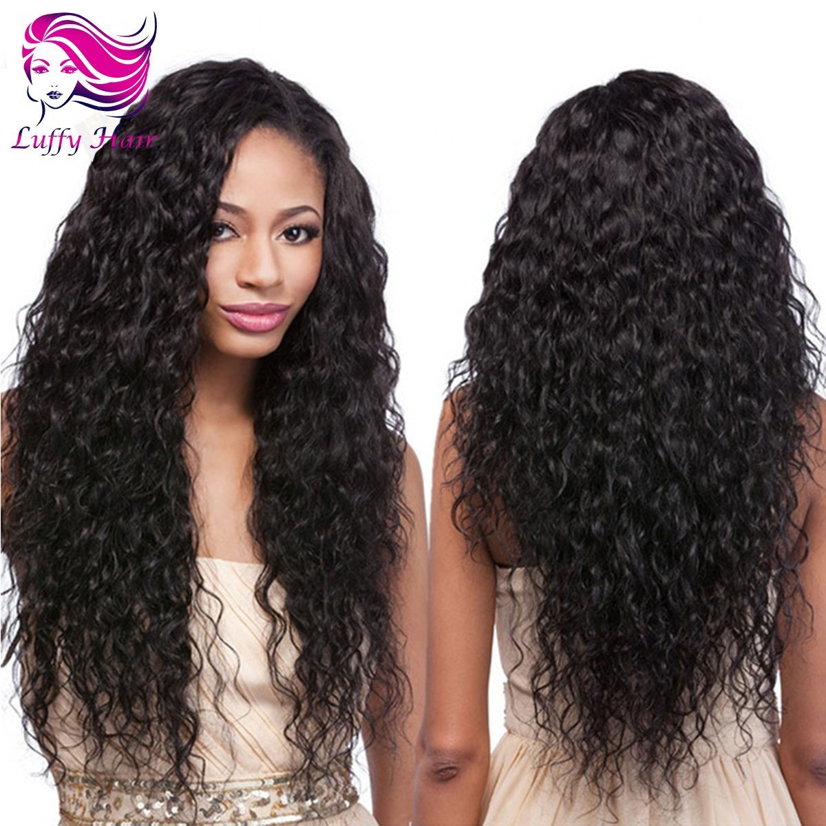 8A Virgin Human Hair Curly Wig - KWL009