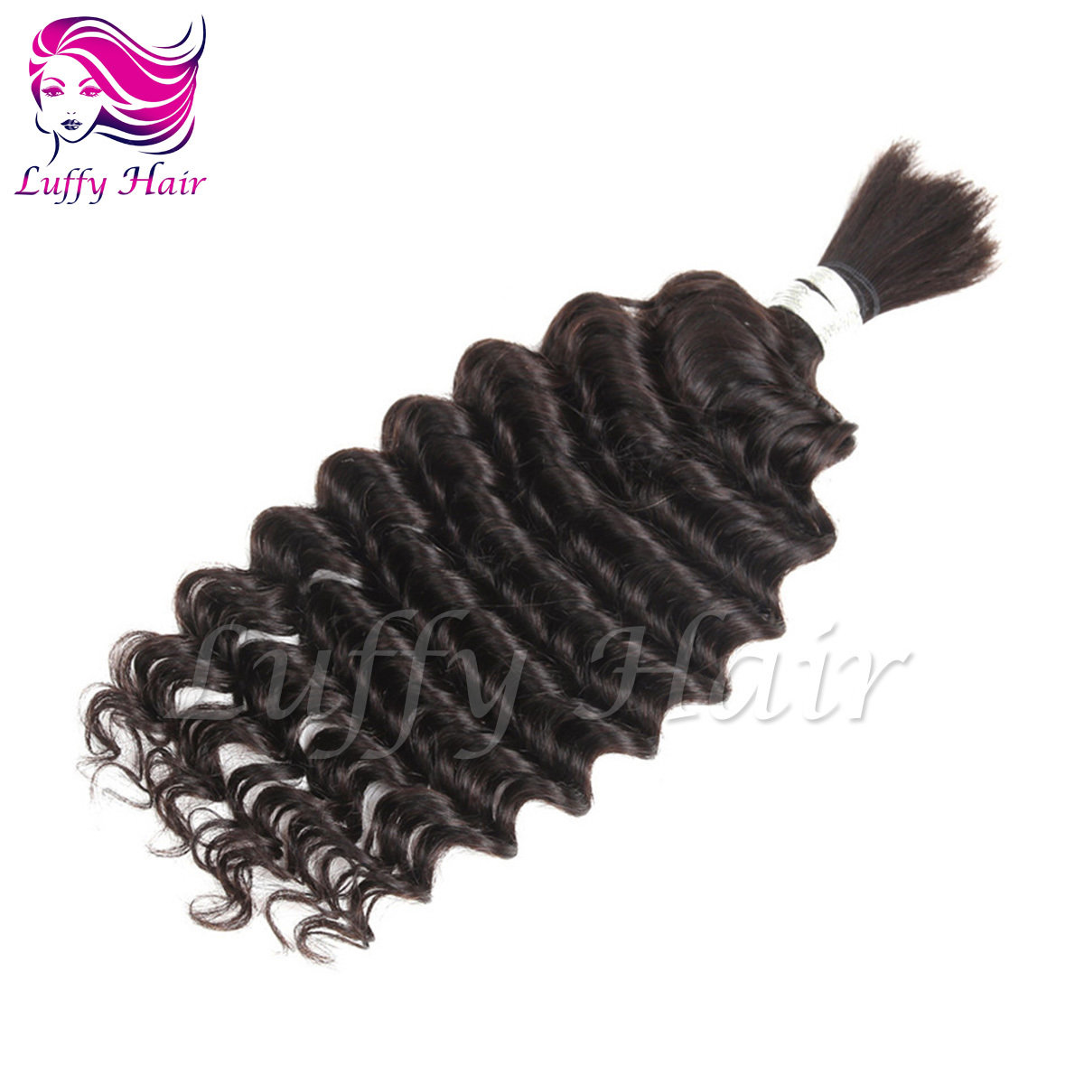 8A Virgin Human Hair Deep Wave Braiding Hair Bulk - KBL008