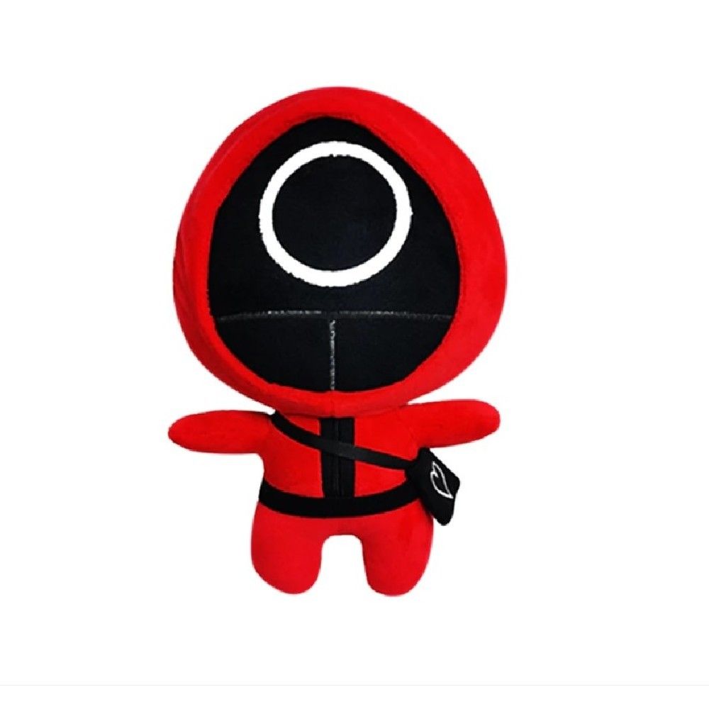 Jucarie de plus Flippy, Squid Game, 19 cm,  rosie, model surpriza