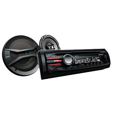 RADIO CARRO SONY CD Mp3 USB + 2 PARLANTES 6.5&quot; KIT - CXSGT4016F