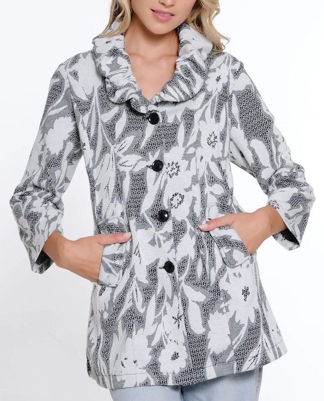 Pretty in Pink Ruffle Collar Jacket