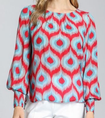 APNY Blouse W/ Smocked Cuff