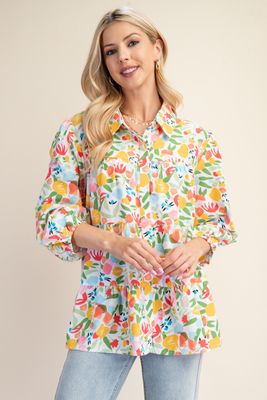 Floral Tiered Blouse