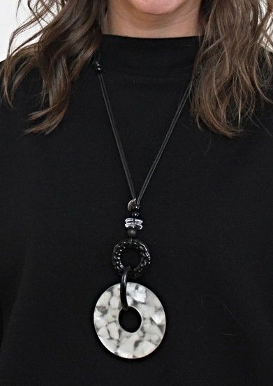 Rivera White Link Pendant, Statement Necklace