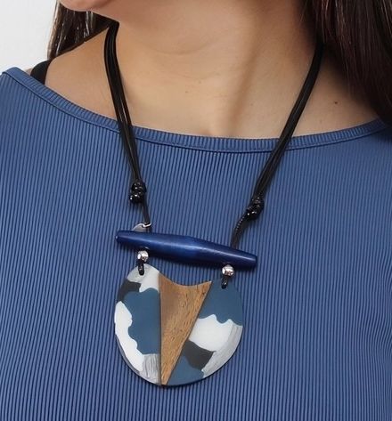 Ocean Drift Resin Pendant Necklace